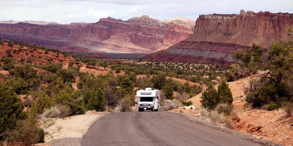 Wohnmobil im Capitol Reef